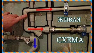 █ Всё по / ВОДОПРОВОД В КВАРТИРЕ / РАЗМЕРЫ ЖИВАЯ СХЕМА / plumbing.