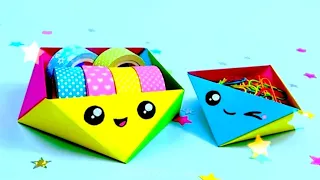 1 easy paper craft idea (three-dimensional paper box)