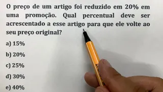 😵 Questão simples mas 90% se confundem ☢️ Problema com Porcentagem para Concursos | Prof Robson