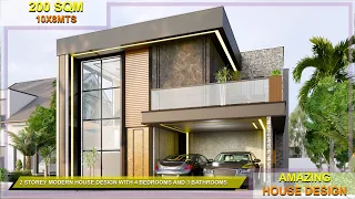 House Tour | Amazing  2 Storey Modern House Design With 4 Bedrooms And 3 Bathrooms