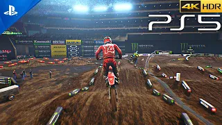 (PS5) Monster Energy Supercross GAMEPLAY | Ultra High Realistic Graphics [4K HDR]