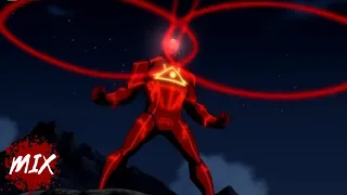 The Red Tornado family stops the volcano " Young Justice " Clip [ HD ] مترجم