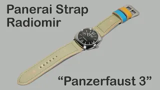 Panerai Radiomir Strap "Panzerfaust 3" Military Inspired Strap, Handcrafted displayed on PAM00346