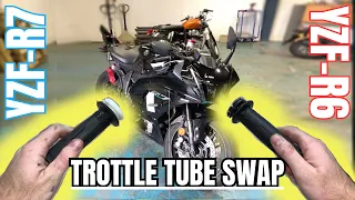 Yamaha R7 Throttle Swap to R6 Throttle Tube