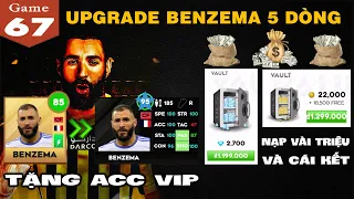 DLS 23 | Thử thách nâng max Benzema 5 dòng 100 Trước khi bị xóa | Tặng Acc Vip