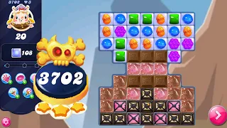 Candy Crush Saga Level 3702 || Nightmarishly Hard Level || No Boosters || 3 Stars 🌟🌟🌟