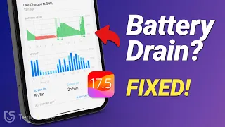 iOS 17.5 - Battery DRAIN issue? 5 Ways to Fix it Now🔋! | iOS 17.5 Downgrade