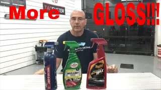 More GLOSS!! High Readings!!  Wax As You Dry Comparison!! Turtle Wax/Meguiar's/Eagle One!!!