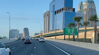 Orlando Florida - Driving Downtown Highways - Interstate 4