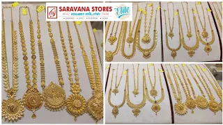 U Type & V type Haram Designs from 4 Savaran/Saravana Elite Coimbatore Kasu Haram & Kolkata V Haram