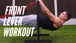 Front Lever Workout - RAMASS Fitness Tall Parallettes / Dip Bars