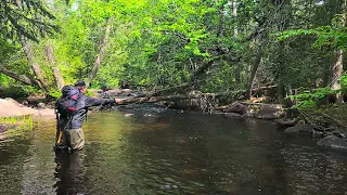 Fly fishing small streams and ponds in the Rangeley Area of Maine