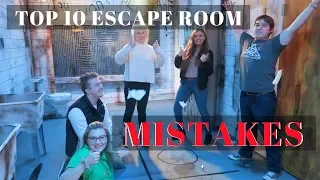 TOP 10 MISTAKES PLAYERS MAKE IN AN ESCAPE ROOM