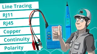 Easy line tracing with KE301: Cable search, wire pair identification and continuity test