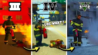 FIREFIGHTERS LOGIC in GTA Games (Evolution)