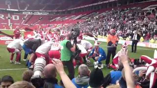 Stevenage celebrations Old Trafford