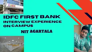 IDFC First Bank Interview Experience | NIT Agartala | CSE | 2023 | Superdream | #placement