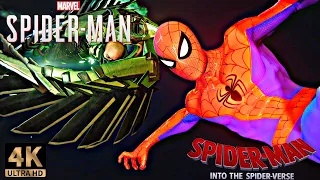 Spider-Man VS Electro and Vulture with Spider-Verse Suit | Marvel's Spider-Man Remastered (4K 60FPS)
