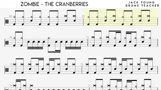 Zombie - The Cranberries - Drums Notation