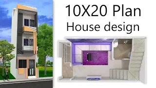 10X20 House design with 3d front elevation by nikshail