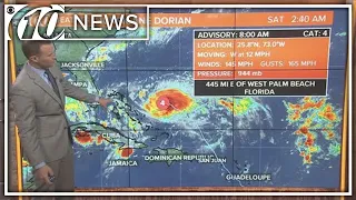 Hurricane Dorian intensifies to 145 mph: 8 a.m. Saturday update | 10Weather WTSP