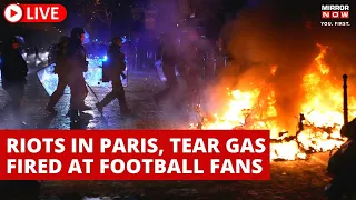 World Cup Riot In Paris : Arson Horror In France’s Capital As Morocco & French Football Fans Clashed