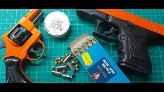 Shooting the Olympic 6 and Mini GAP Blank Fireing Pistols!