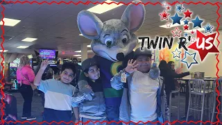 Chuck E Cheese Fun: Celebrating Twin R' Us 8th Birthday Bash!