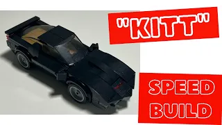 "KITT" Knightrider Car Lego Brick MOC Model Kit Speed Build in Speed Champions 6 Stud Wide Scale