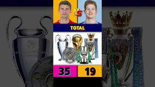 Thomas Muller Vs Kevin De Bruyne Career All Trophies And Awards.