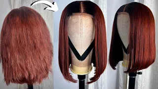 HOW TO STYLE YOUR BONE STRAIGHT BOB WIG AFTER WASHING