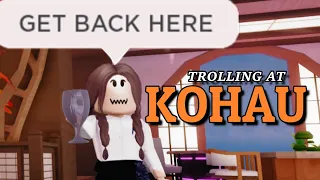PLAYING HIDE AND SEEK WITH KOHAU SERVERS | Trolling at Kohau Restaurant | ROBLOX