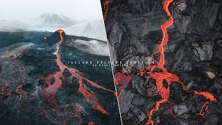 Cinematic Drone Video of ICELAND VOLCANO Eruption | 4K