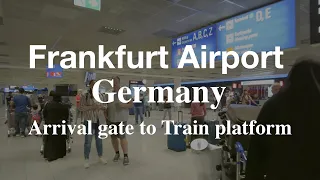 Frankfurt Airport, Germany - Walk from arrival gate to train platform #frankfurt #airport