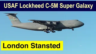 Trump UK Visit: 2 USAF C5 Super Galaxy’s landing at London Stansted