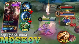 SVG+MOSKOV BEST GUIDE TO RANK UP FASTER WITH HIGH DAMAGE BUILD FOR 2024 TOP 1GLOBAL MOSKOV~MLBB 🔥😜