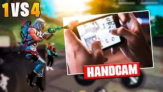 MOSTREI MINHAS MÃOS ENQUANTO JOGAVA SOLO VS SQUAD!! FREE FIRE MOBILE