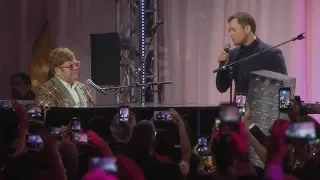 ROCKETMAN - ELTON AND TARON PERFORM TOGETHER