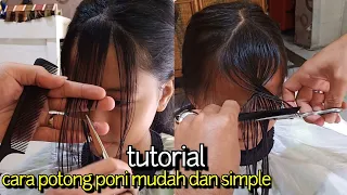 cara potong poni ala korea trend 2022 mudah dan simple-how to cut Korean style bangs trend 2022