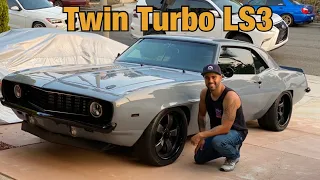 1969 Chevrolet Camaro Twin Turbo LS3 gets custom upholstery