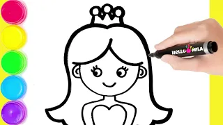 How to Draw Princess, Dress, Shoes and Flowers | Drawing Tutorial Art