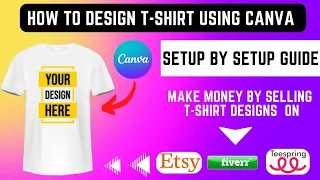 How To Design T-shirts Using Canva 👕 || Canva t shirt design Tutorial || teespring tutorial