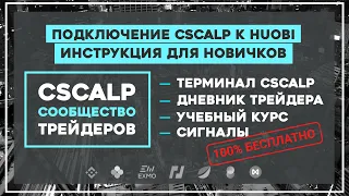 Как подключить CScalp к бирже Huobi. Инструкция для новичков