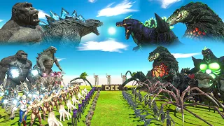 Skeleton Team + Kong x GODZILLA 2014 VS Biollante x Super Godzilla + Dark Monster Team