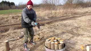 Колка дров.Самый лучший способ.