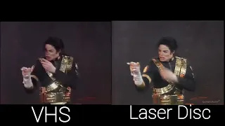 [Old Version] Michael Jackson - Jam - Live Brunei - VHS VS LaserDisc - Comparison