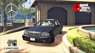 Mercedes-Benz W140 AMG | GTA V Real Life Mods | Vehicle TestDrive Review | GTA 5 Gameplay @ 60FPS