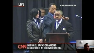 Michael Jackson speaks at james Brown funeral