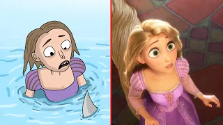 Tangled Rapunzel Funny Drawing Meme - Part 2 | Try Not to Laugh 😂