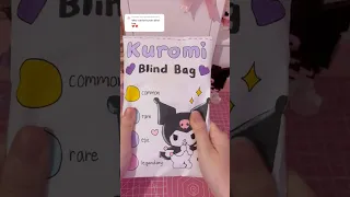 kuromi blind bag! 💜 #sanrio #kuromi #hellokitty #blindbag #diy #papercraft #craft #asmr #kpop